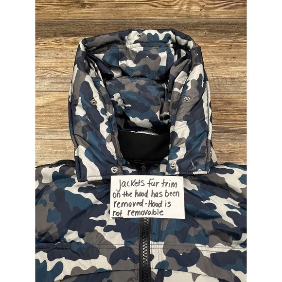 Valuker Womens Jacket Multicolor XXL Camouflage Hoodie Down Full Zip Long - Picture 12 of 13